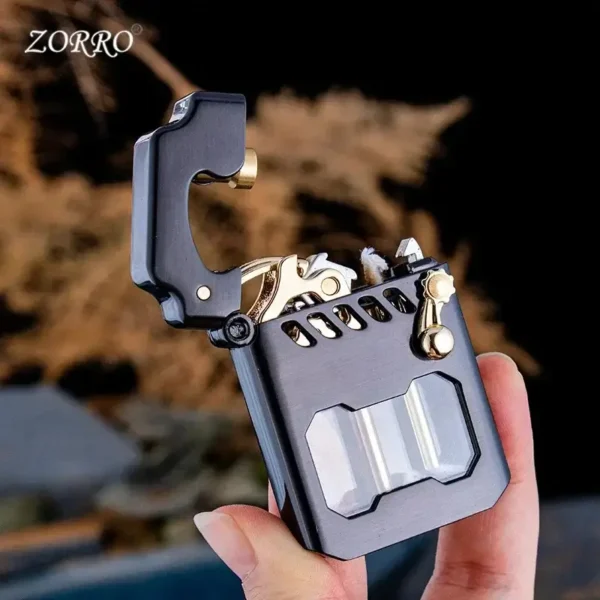 Zorro Kerosene Lighter - Black Transparent Tank - Image 2
