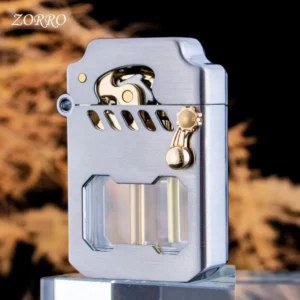 Zorro Kerosene Lighter - Silver Transparent Tank