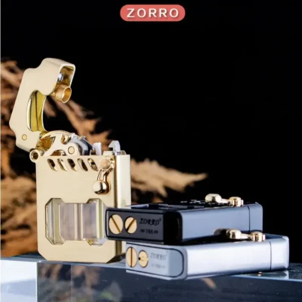 Zorro Kerosene Lighter - Black Transparent Tank - Image 5