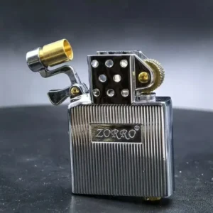 Zorro Kerosene Lighter Insert w/ Lid - Silver
