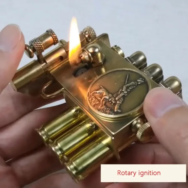 Nostalgic Vintage Lighter - 3 Spare Oil Tanks Design - Image 2