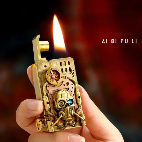 Trench Kerosene Lighter - Punk Doom Mask Design - Image 3