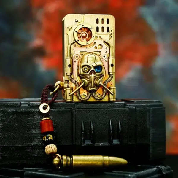 Trench Kerosene Lighter - Punk Doom Mask Design - Image 9