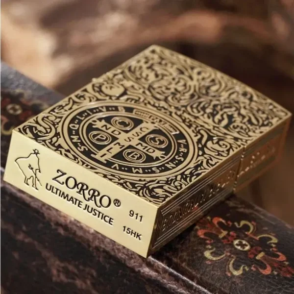 Zorro Constantine Movie 1:1 Edition Kerosene Lighter - Gold - Image 2