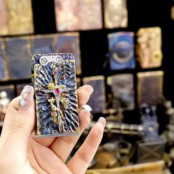 Inlaid Sword - Brass Kerosene Lighter - Image 4