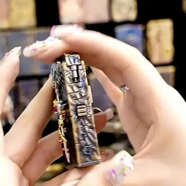 Inlaid Sword - Brass Kerosene Lighter - Image 3