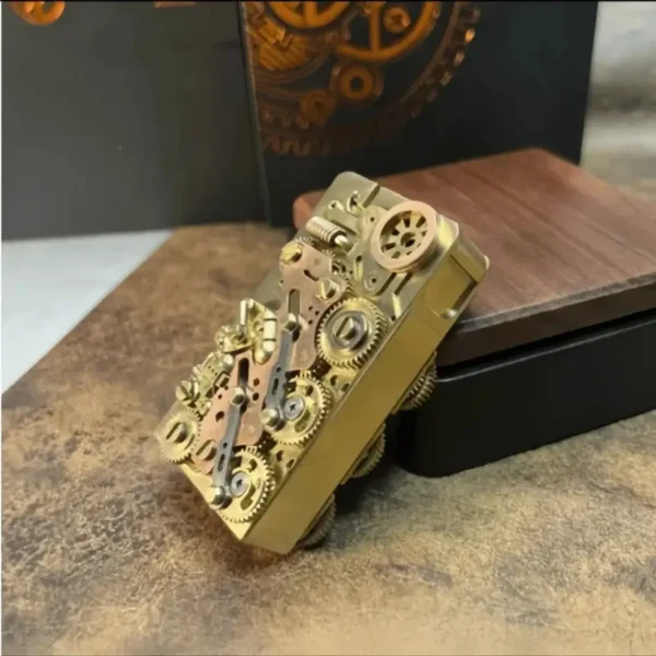 One Press Trench Lighter w/ Matchstick - Gear Linkage Punk - Image 3