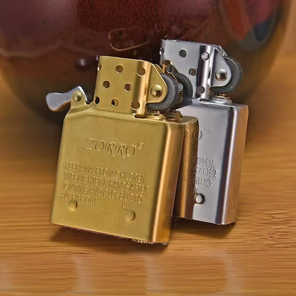Zorro Kerosene Lighter Insert w/ Slot Protrusions - Gold
