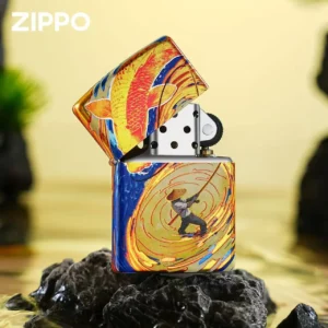 Zippo Golden Carp Fish Fisherman - Image 3