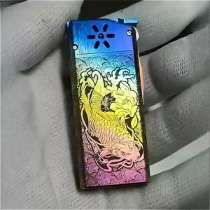 Flint Wheel Kerosene Lighter - Inlaid Titanium