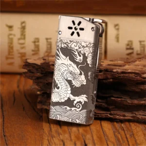 Flint Wheel Kerosene Lighter - Titanium