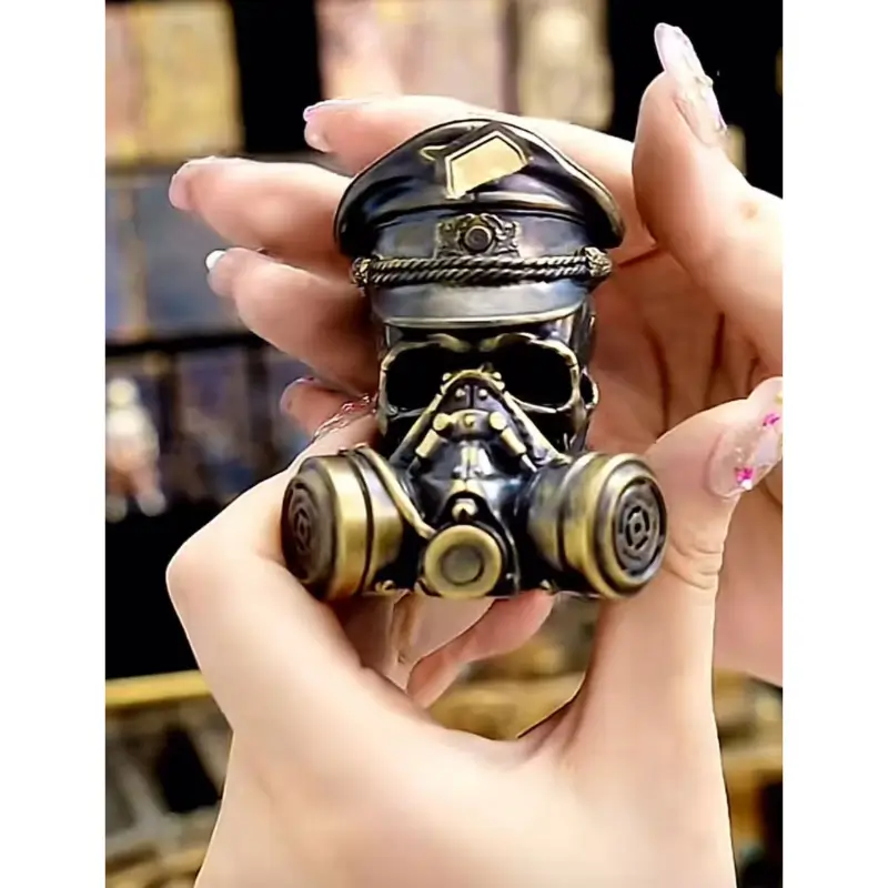 Handmade War Maniac with Gas Mask Kerosene Lighter