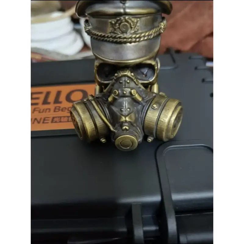 Handmade War Maniac with Gas Mask Kerosene Lighter - Image 2