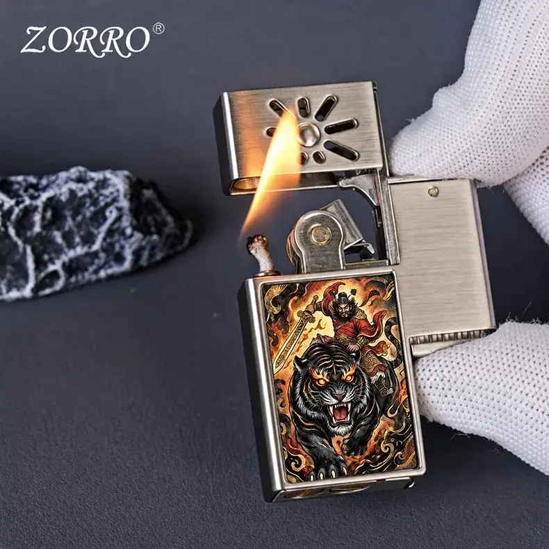 Zorro One Press Square Kerosene Lighter - Image 4