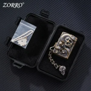 Zorro 902S Handmade Skull Kerosene Lighter - Image 6