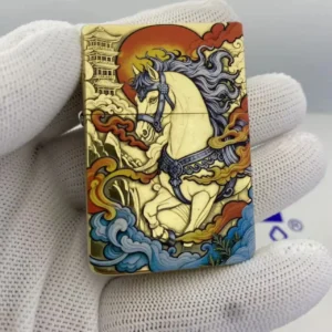 Zorro 910S Horse - Brass Enamel Colored
