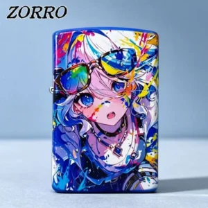 Zorro 902 Vibrant neon pop-anime artwork