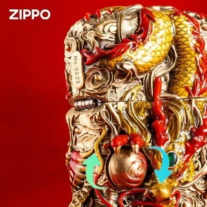 Zippo Legendary Dragon and Phoenix Enamel Kerosene Lighter - Image 2