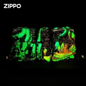 Zippo Legendary Dragon and Phoenix Enamel Kerosene Lighter - Image 4