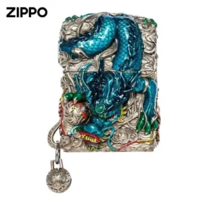Zippo Legendary Dragon and Phoenix Enamel Kerosene Lighter