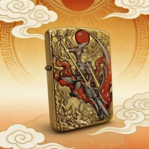 Zorro 910S Three-eyed Warrior God – Brass Enamel Colored