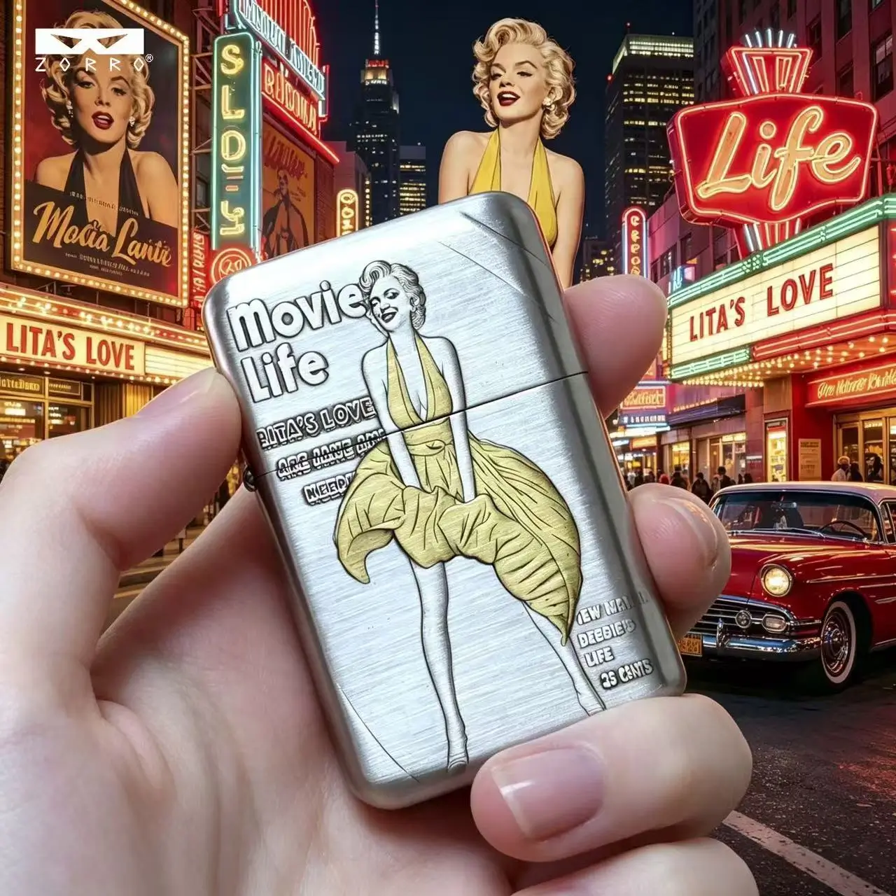 Zorro 790 Marilyn Monroe - Brass Inlaid