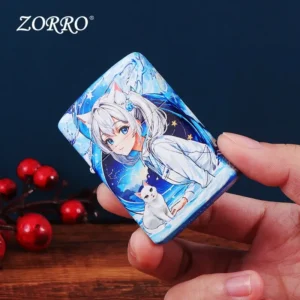 Zorro 902 Anime Girl with White Cat - Image 4